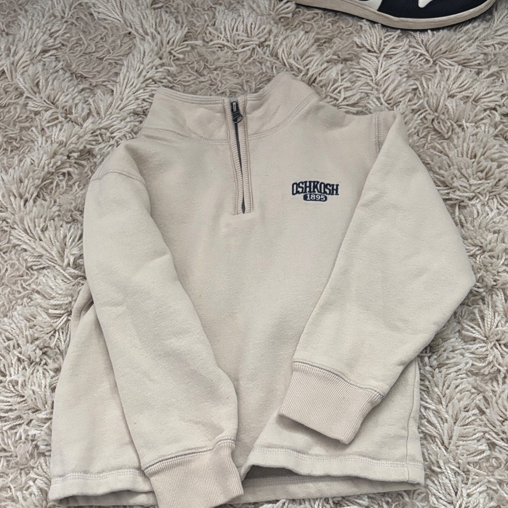 OshKosh B'gosh boys Beige Zip-Up Sweater
